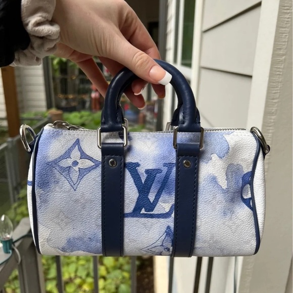 LV Louis Vuittion Keepall Bandouliere Bag Limited Edition Monogram Watercolor. - Picture 10 of 12